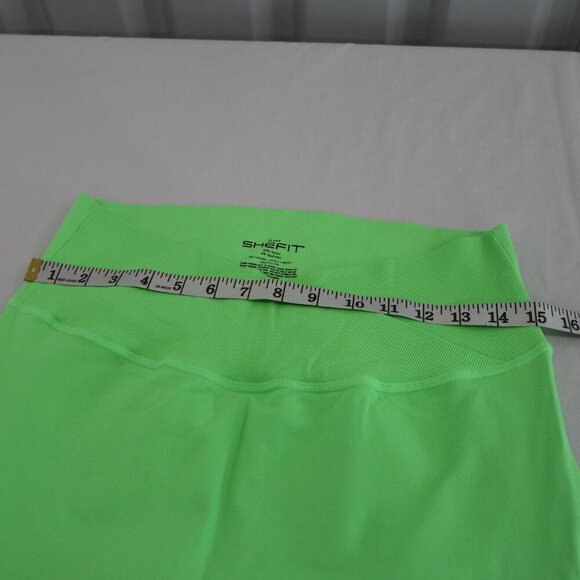 SHEFIT Womens Full Length Seamless Leggings Neon Green Size 2Luxe (18) 140025 - Picture 4 of 6